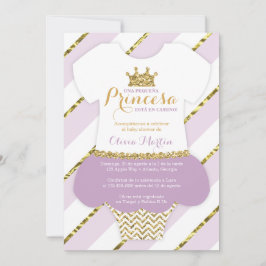 Convite Invitación de Chá de fraldas para una Princes