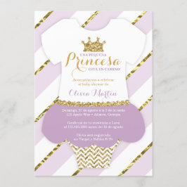 Convite Invitación de Chá de fraldas para una Princes