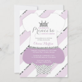 Convite Invitación de Chá de fraldas para una Princes