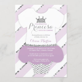 Convite Invitación de Chá de fraldas para una Princes