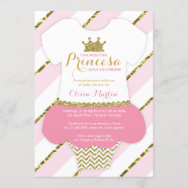Convite Invitación de Chá de fraldas para una Princes