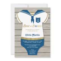 Invitación de Chá de fraldas, Pequeño marinero
