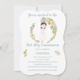 Convite Invitación de Comunión CRISTINA