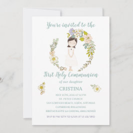 Convite Invitación de Comunión CRISTINA