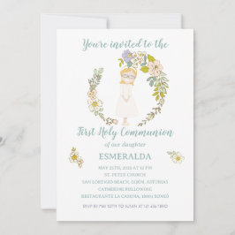Convite Invitación de Comunión ESMERALDA