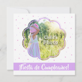 Convite Invitación de Cumpleaños 5.25" x 5.25"