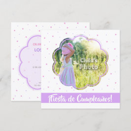 Convite Invitación de Cumpleaños 5.25" x 5.25"