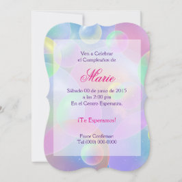 Convite Invitación de cumpleaños - Burbujas