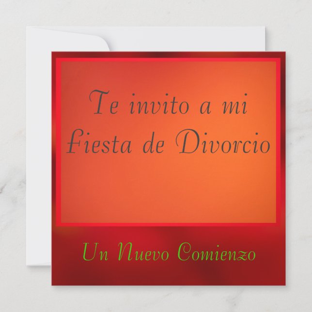 Convite Invitación - Festa de Divorcio (Frente)