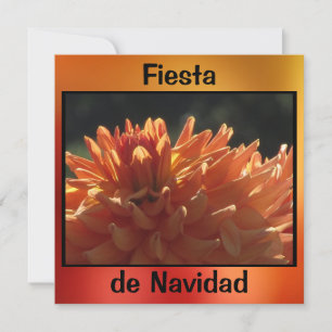 Convite Invitación - Festa de Navidad - La Dalia Naranja