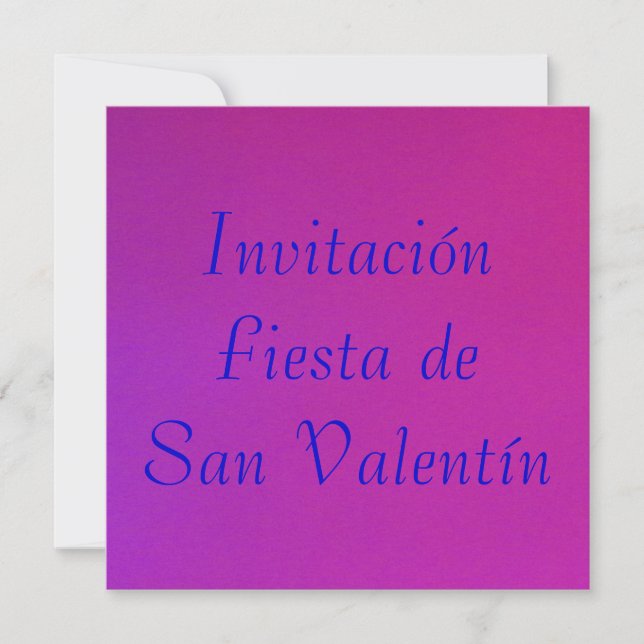 Convite Invitación - Festa de San Valentín - Púrpura-rosa (Frente)