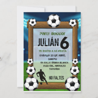 Convite Invitación futboll