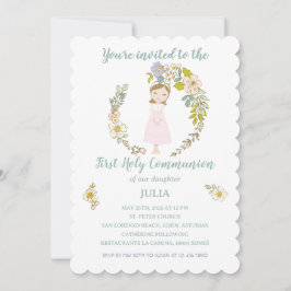 Convite Invitación JULIA Primera Comunión