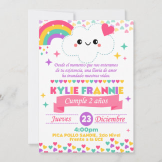 Convite Invitación lluvia de amor 