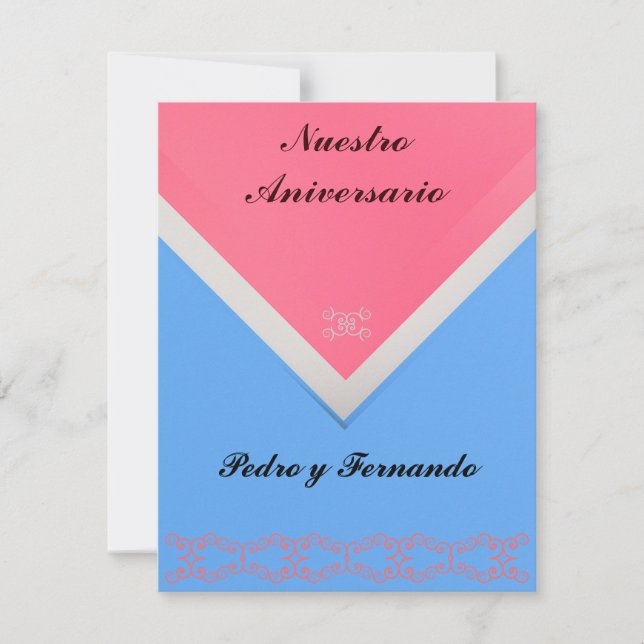 Convite Invitación - Nuestro Aniversario (Frente)