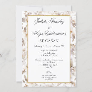 Convite Invitación para boda ramos de flores