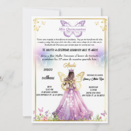 Convite Invitación para fiestas de Quinceaños 