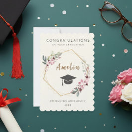 Convite Invitación Personalized graduation ticket with cap