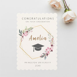 Convite Invitación Personalized graduation ticket with cap