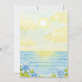 Convite Invitación Playa pintada 