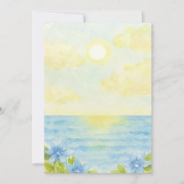 Convite Invitación Playa pintada 