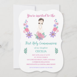 Convite Invitación Primera Comunión CECILIA