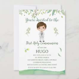 Convite Invitación Primera Comunión HUGO