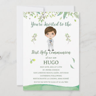 Convite Invitación Primera Comunión HUGO