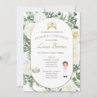 Convite Invitación primera Comunión niño