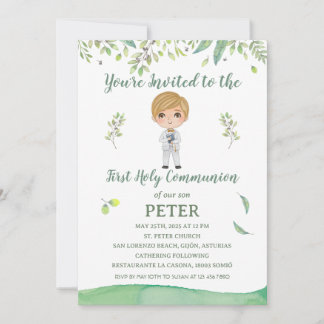 Convite Invitación Primera Comunión PETER