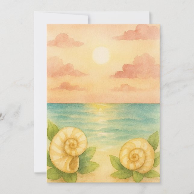 Convite Invitación puesta de sol a la tarde  (Frente)