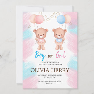 CONVITE INVITACION REVELACION DE GENERO