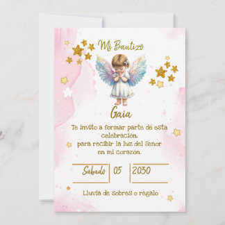 CONVITE INVITACIONES PARA BAUTIZO DE NIÑA