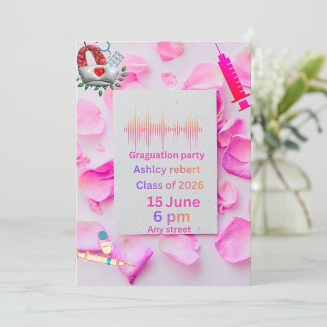 Convite Invitation (Em pé/Frente)