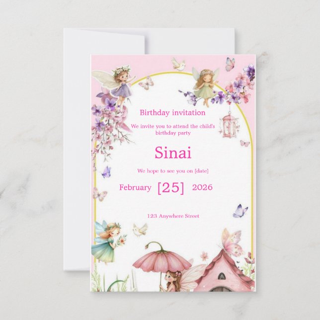Convite Invitation: A special children's birthday invitati (Frente)