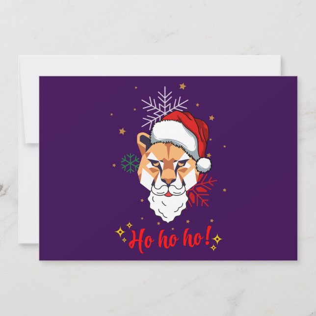 Convite invitation animal ho ho ho  (Frente)