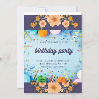 Convite Invitation anniversaire