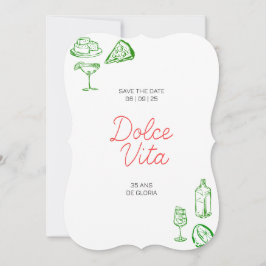 Convite Invitation anniversaire Dolce Vita