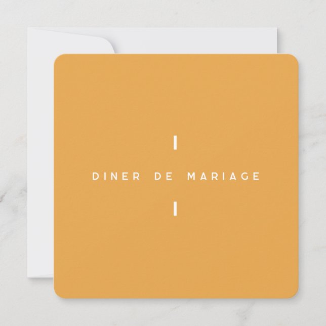 Convite Invitation au repas de mariage Colorus (Frente)