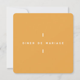Convite Invitation au repas de mariage Colorus