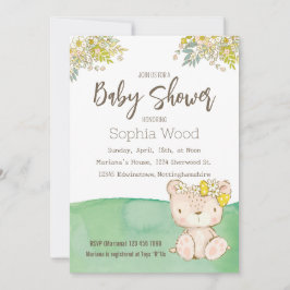 Convite Invitation Baby Shower Little Bear