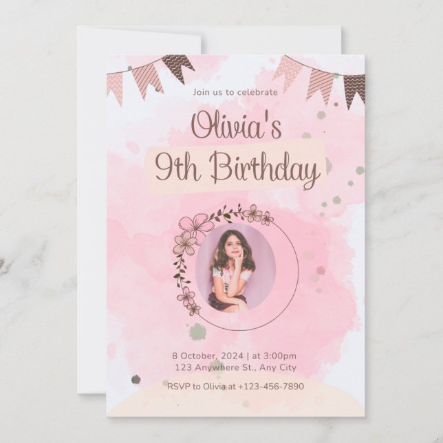 Convite Invitation birthday  (Frente)