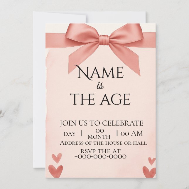 Convite Invitation birthday  (Frente)