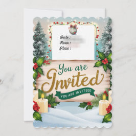 Convite Invitation chrismas you'are invited