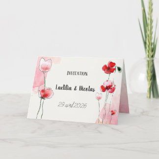 Convite Invitation "Coquelicots"