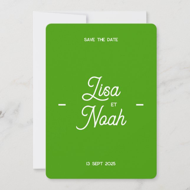 Convite Invitation de mariage Colorus - Vert citron (Frente)
