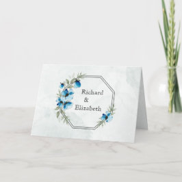 Convite Invitation "Fleurs bleues"