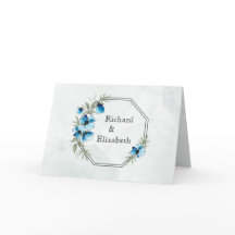 Invitation "Fleurs bleues"