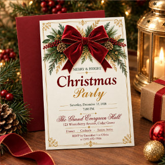 Convite Invitation for a Christmas dinner
