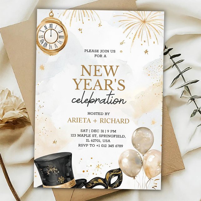 Convite Invitation for a new year celebrations  (Criador carregado)